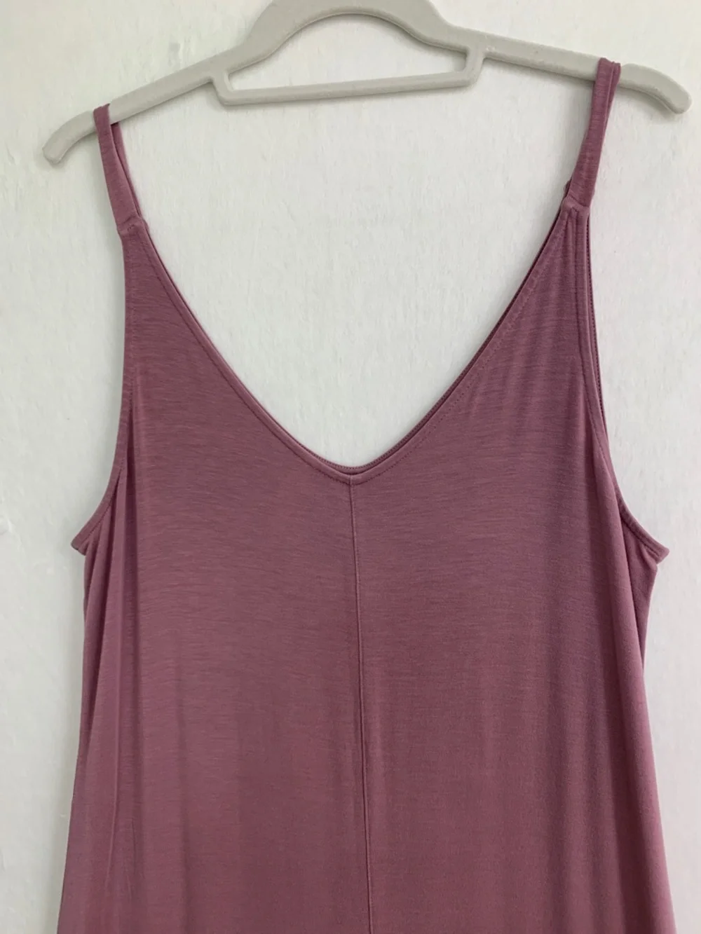 Athleta Nightime Bliss Sleep V Neck Romper in Mauve Sz S